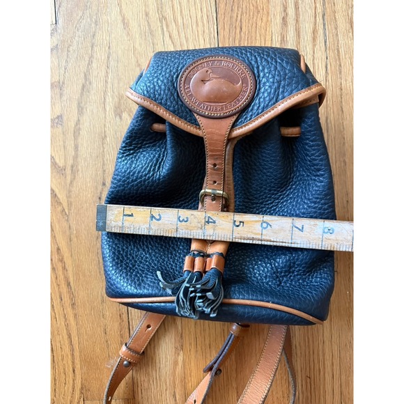 Vintage 90s Dooney & And Bourke Canyon Pebble Leather‎ Navy & Brown Backpack Y2K main image 12